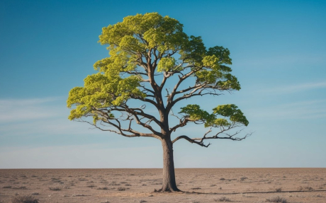 lone tree in desert